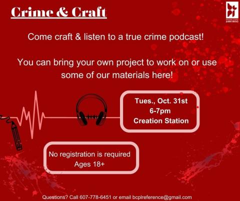 crime & craft advertisement 