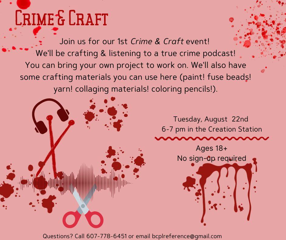 crime & craft advertisement 