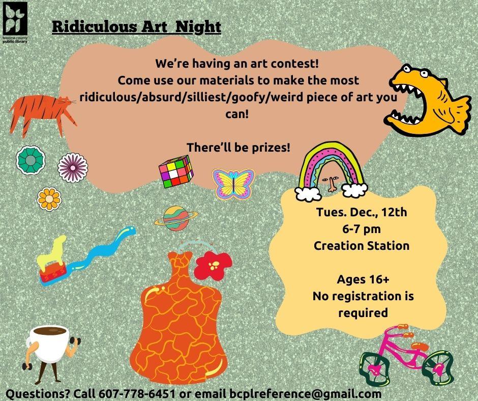 ridiculous art night social media graphic