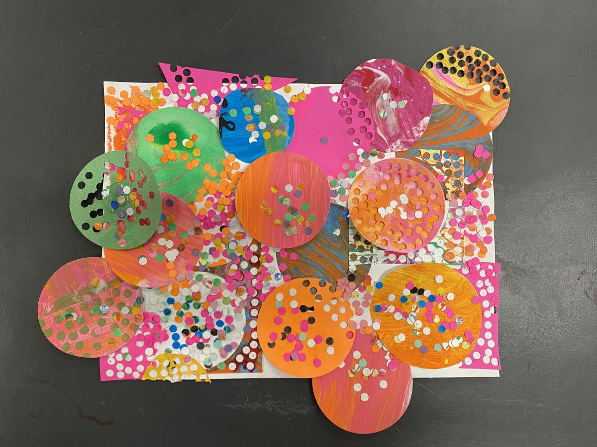 collage in the style of howardena pindell